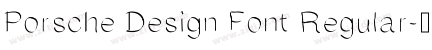 Porsche Design Font Regular字体转换